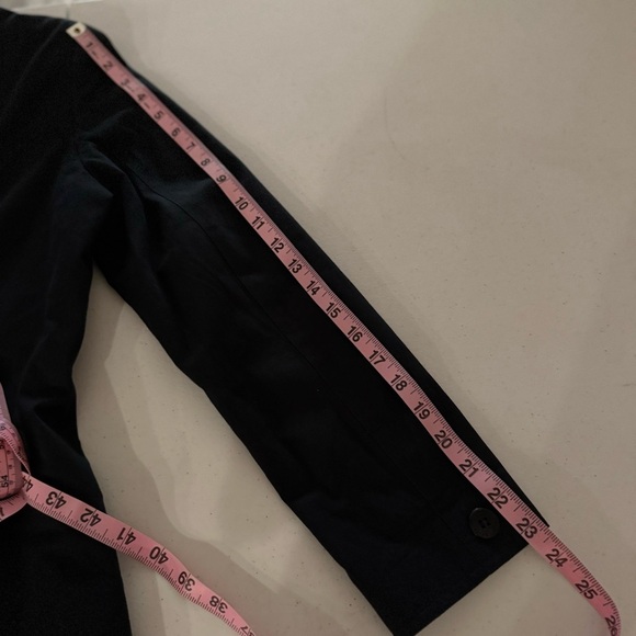 Lauren Ralph Lauren Jacket Cotton Blend Mandarin Collar Black Women’s Size 10P - Picture 14 of 16